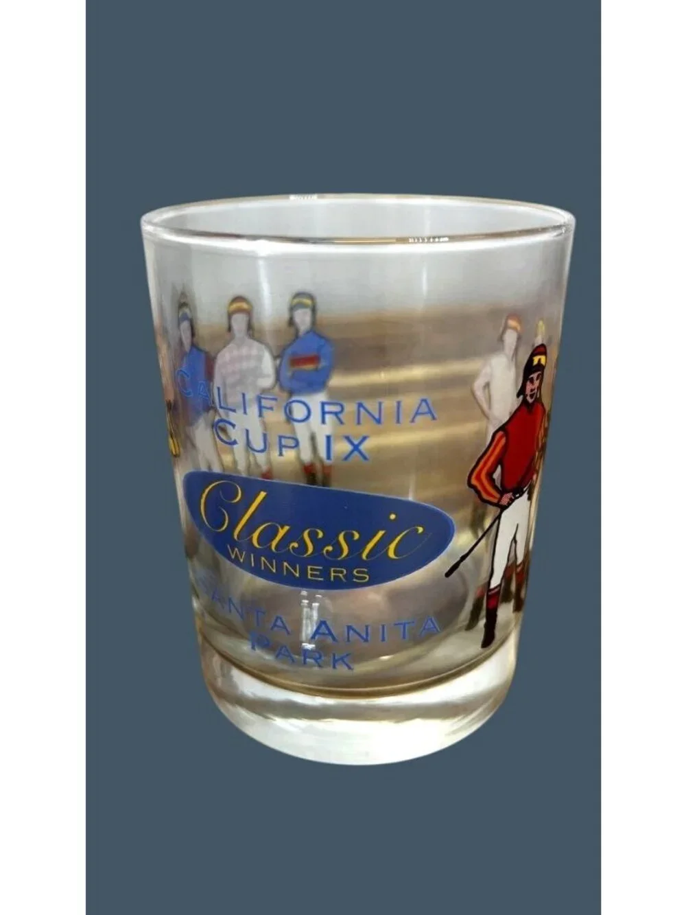 California Cup IX Santa Anita Park Jockey Glass Set Of 6 Classic Winners Horse R